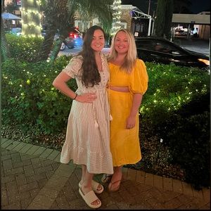 Farm Rio Off-The-Shoulder Knotted Cut-Out Midi-Dress